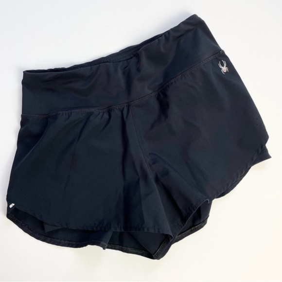 (SOLD)Spyder Women’s Active Gym Shorts Bike Short Liner Black Medium - Picture 1 of 8